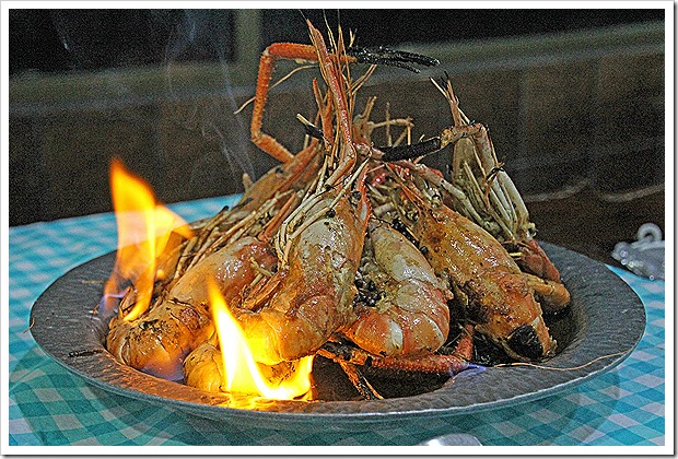 ナコンパトムのエビの火山蒸し焼き(Kung Ob Phu Khao Fai)